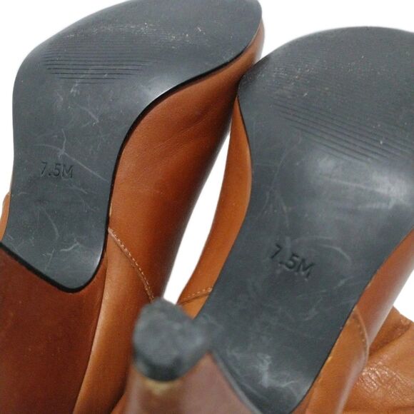 Steve Madden Jess Slouch Ankle Boots 3" Mid Heels 7.5M Brown Pull-On Boho Chic - Picture 10 of 15